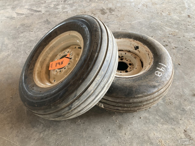 (2) 9.5L-15 tires on steel 6-bolt rims